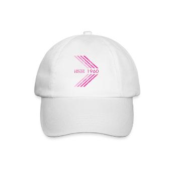 1960 Limited Edition Geburtstag Frauen Damen - Baseballkappe - Weiß/Weiß - Vorne