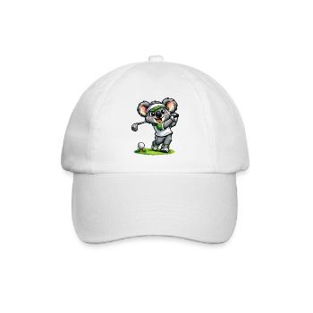 Süßer Koala spielt Golf - Baseballkappe - Weiß/Weiß - Vorne