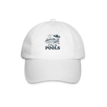 Ich pinkle in Pools - Baseballkappe - Weiß/Weiß - Vorne