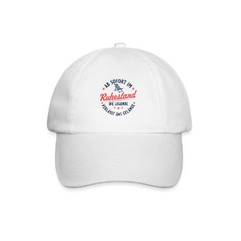 Ruhestand Retro Liegestuhl Abschied Rente - Baseballkappe - Weiß/Weiß - Vorne