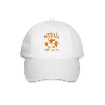 Everything In Moderation Except Ghost Hunting - Ha - Baseballkappe - Weiß/Weiß - Vorne