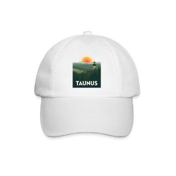 Taunus Vintage | Nature Travel Poster - Baseballkappe - Weiß/Weiß - Vorne