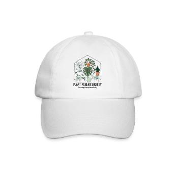 Plant Parent Society: Grüner Lebensstil - Baseballkappe - Weiß/Weiß - Vorne