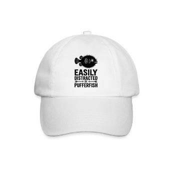 Puffer Fish Sayings Funny Puffer Fish Gift - Baseball Cap - white/white - Front