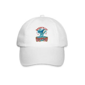 Daddys Lil Squirter Funny Whale Saying - Baseball Cap - white/white - Front