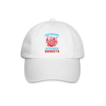 Gambling Fan Professional Casino Gangsta Casino - Baseballkappe - Weiß/Weiß - Vorne