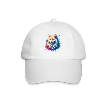 Motif du chat angora turc - Casquette classique - blanc/blanc - Devant