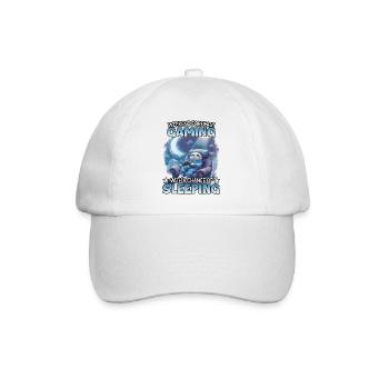 Gaming Wochenende Schlummer Sloth - Baseballkappe - Weiß/Weiß - Vorne