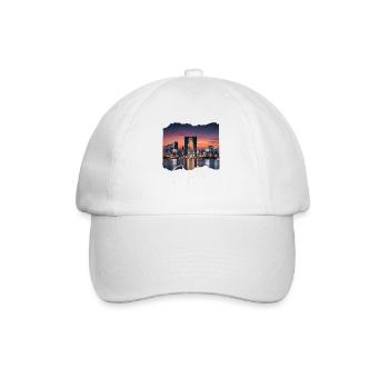 Suzhou Skyline Sunset Script - Baseball Cap - white/white - Front