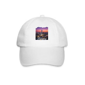 Nanjing Skyline Sunset - Baseball Cap - white/white - Front