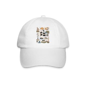 Cornwall | Cliffs, Coast & Seasickness - Baseball Cap - white/white - Front
