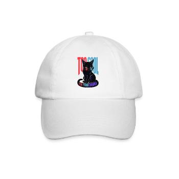 Cool cat - Baseball Cap - white/white - Front