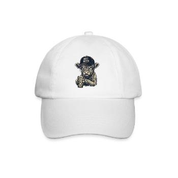Vache Hot Mess avec tasse de léopard - Casquette classique - blanc/blanc - Devant