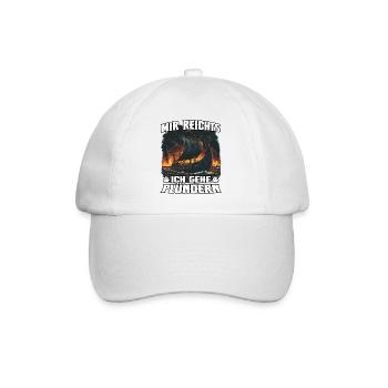 Ich geh plündern – Wikinger Sturm - Baseballkappe - Weiß/Weiß - Vorne