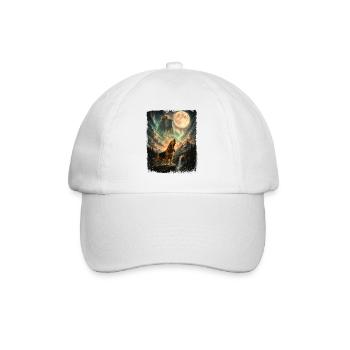 Bloodhound hurlant à la lune - Papa de chien Maman de chien - Casquette classique - blanc/blanc - Devant