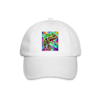 chameleon - Baseball Cap - white/white - Front
