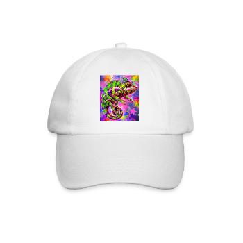 chameleon - Baseball Cap - white/white - Front