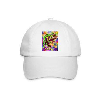 chameleon - Baseball Cap - white/white - Front