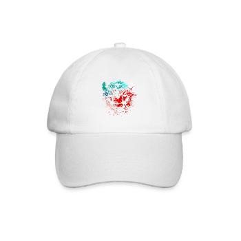 Bison Splash Art - Baseball Cap - white/white - Front