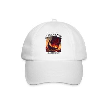 Incendie Viking au chantier naval Flokis - Casquette classique - blanc/blanc - Devant
