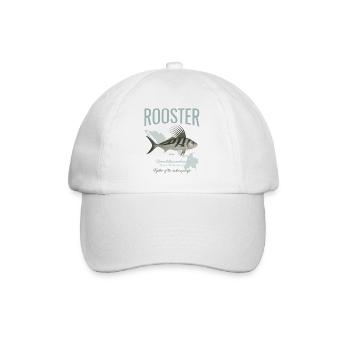 Rooster Fisch Inshore Angeln im Pazifik in Amerika - Baseballkappe - Weiß/Weiß - Vorne