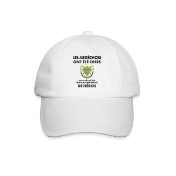 Les Ardechois Ont Ete Crees Car Meme Les Franca... - Casquette classique - blanc/blanc - Devant