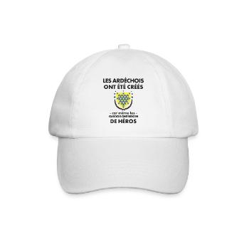 Les Ardechois Ont Ete Crees Car Meme Les Gardoi... - Casquette classique - blanc/blanc - Devant