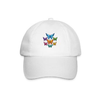 Palette de couleurs des papillons géométriques - Casquette classique - blanc/blanc - Devant