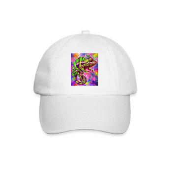 chameleon - Baseball Cap - white/white - Front
