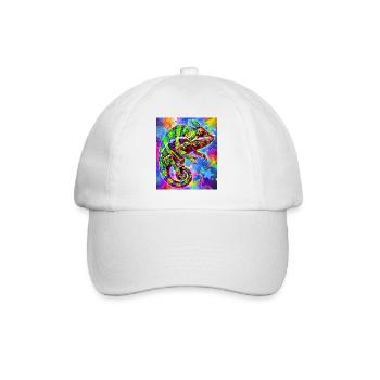 chameleon - Baseball Cap - white/white - Front