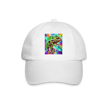 chameleon - Baseball Cap - white/white - Front
