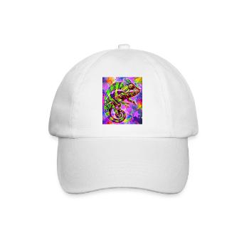 chameleon - Baseball Cap - white/white - Front