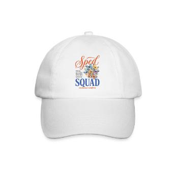 Sped Squad Butterfly Special Education Teacher - Baseball Cap - white/white - Front