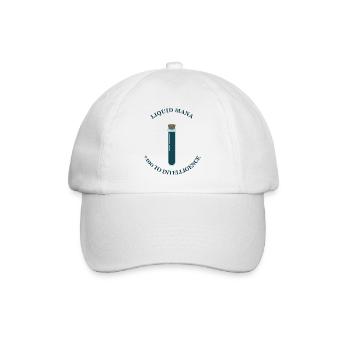Liquid Mana – +100 Intelligence - Baseball Cap - white/white - Front