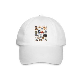 Texas | Cowboy, BBQ & Wild West - Baseball Cap - white/white - Front