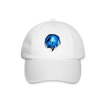 The Ocean Is Calling Deep Sea Diver Whale Shark - Baseball Cap - white/white - Front