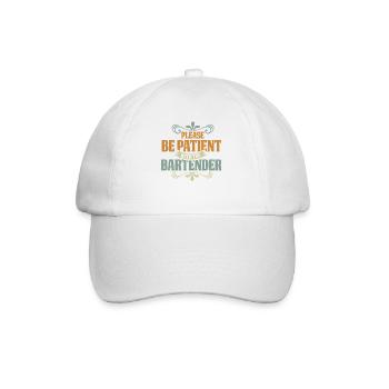 waiter bartender bartender bartender barchef - Baseball Cap - white/white - Front