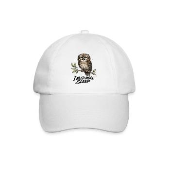 Hibou Fatigué Vintage I NEED MORE SLEEP - Casquette classique - blanc/blanc - Devant