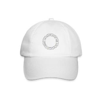 Art circle with brush and palette - Baseball Cap - white/white - Front