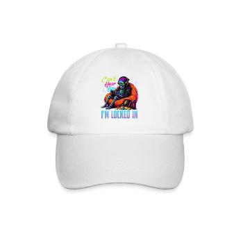 Skeleton Gamer Gaming Halloween - Baseball Cap - white/white - Front