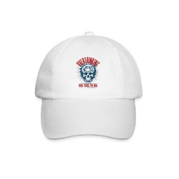 Overthinking - Baseball Cap - white/white - Front