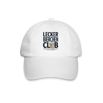 Lecker Bierchen Club Bier Spruch JGA Malle Bier - Baseballkappe - Weiß/Weiß - Vorne
