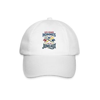 Vrais Hommes Font Des Jumeaux Papa Mécanicien - Casquette classique - blanc/blanc - Devant