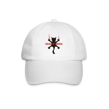 Gravity wins bloody Katze | Cat | Gravitation | - Casquette classique - blanc/blanc - Devant