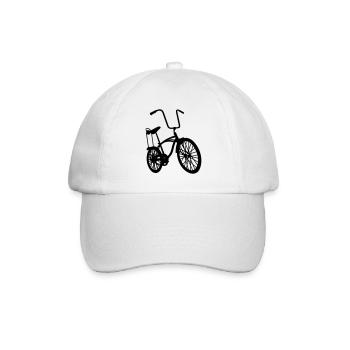 old school retro bike - Baseballkappe - Weiß/Weiß - Vorne