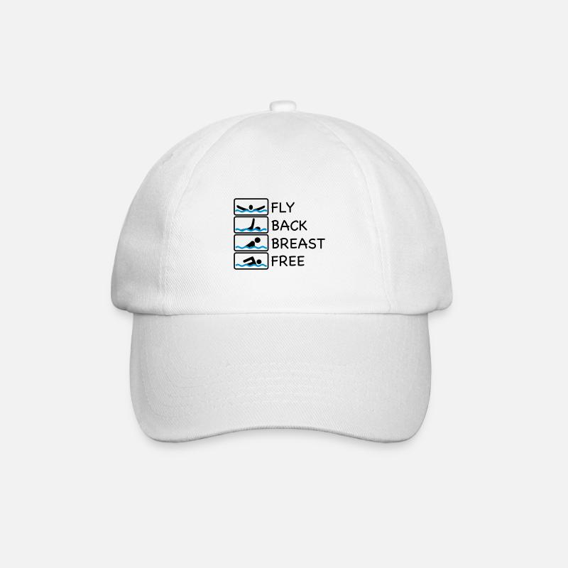 schwimmen - Baseballkappe - Weiß/Weiß
