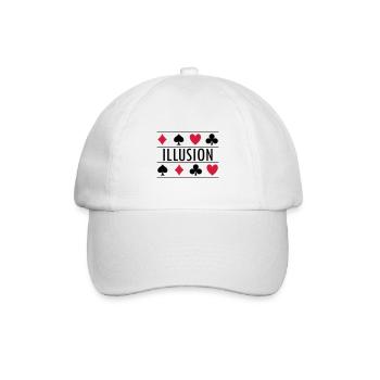 Illusion with map symbols - Baseball Cap - white/white - Front