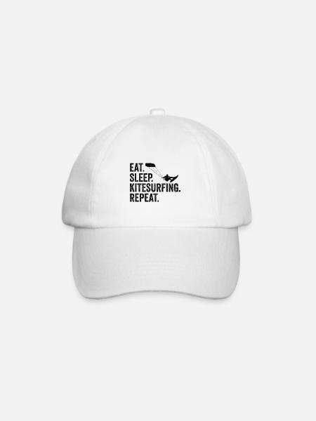 Cadeau de cerf-volant de surfeur de kite surf - Casquette classique - blanc/blanc