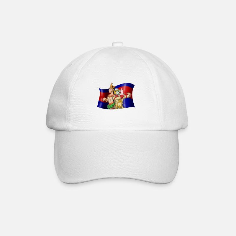 Kambodscha Reamker Tanz Khmer Apsara I Geschenk - Baseballkappe - Weiß/Weiß