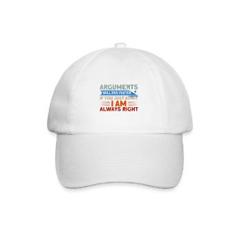 Irony Sarcasm Sarcastic gift - Baseball Cap - white/white - Front